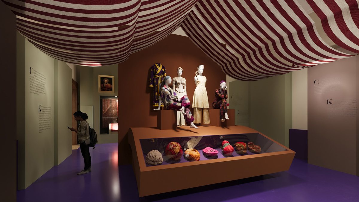    Экспозиция выставки «Индия. Ткань времени»