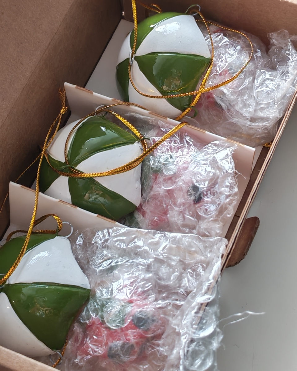 Набор елочных игрушек. Мои покупки. Обзор. 