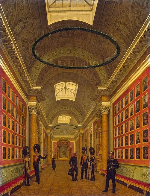 Г. Г. Чернецов, Перспективный вид Военной галереи 1812 года в Зимнем дворце, 1829 г.