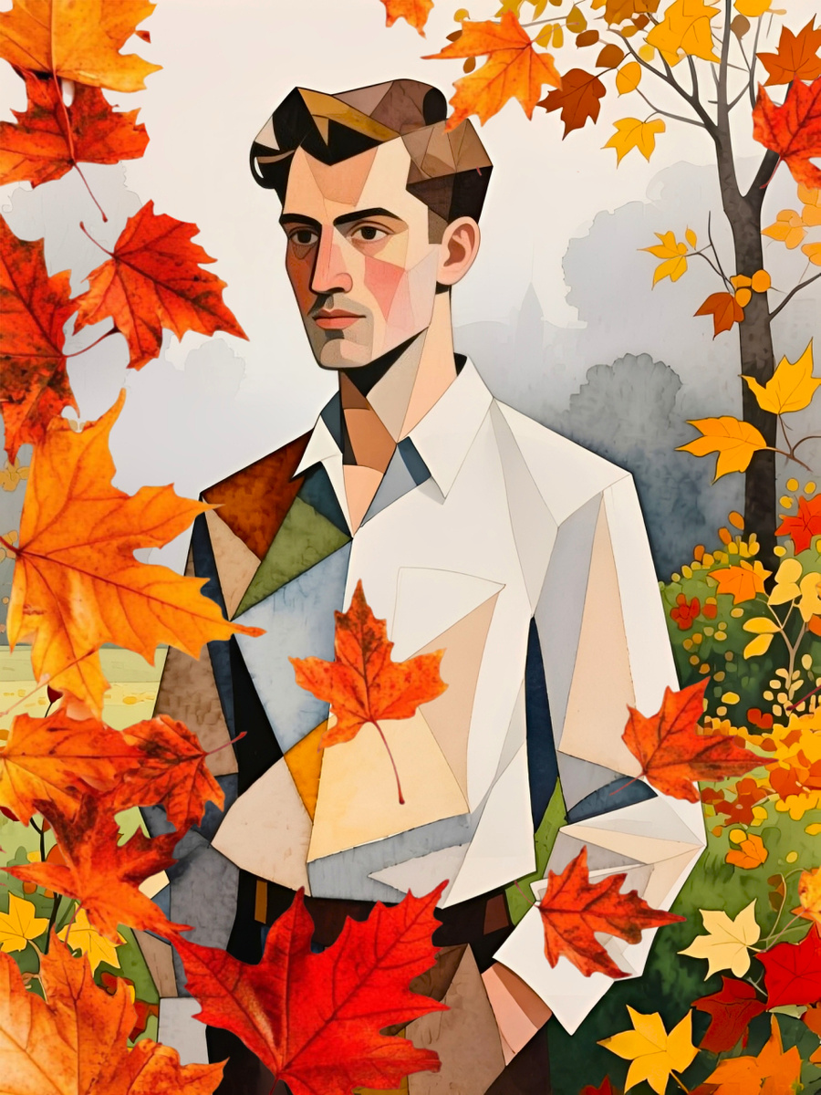 Осенний ты. Иллюстрация создана с помощью нейросети StableDiffusion и программы Photoshop.