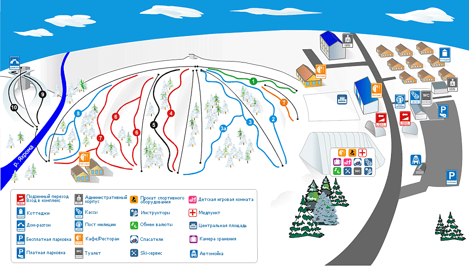 Карта трасс. Сорочаны