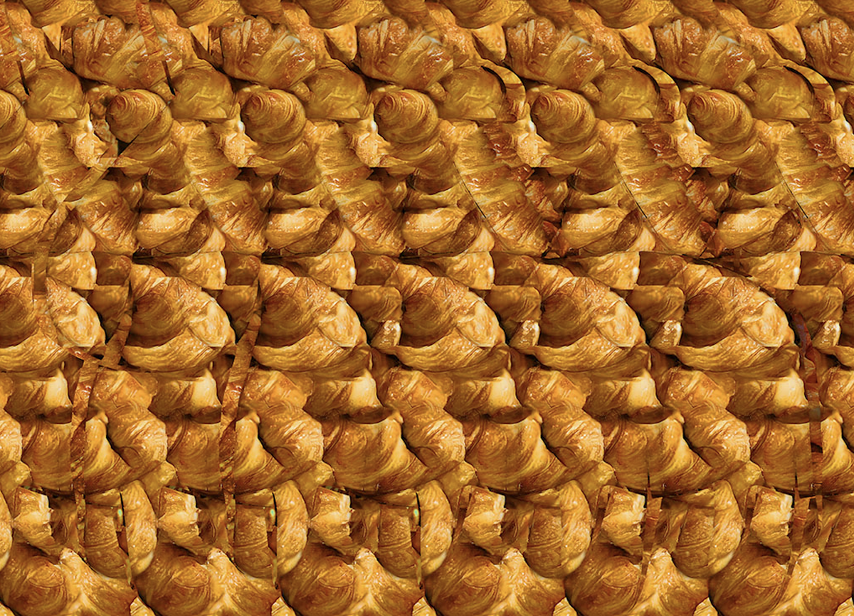 На этой стереокартинке спрятано необычное фантазийное существо. Сфокусируйся чуть дальше картинки и дай глазам настроиться. Иллюзия глубины, скрытое мифическое животное, 3D-эффект.