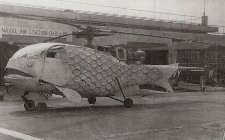 Вертолёты ВВС Индии в 1970 годах в виде рыбы