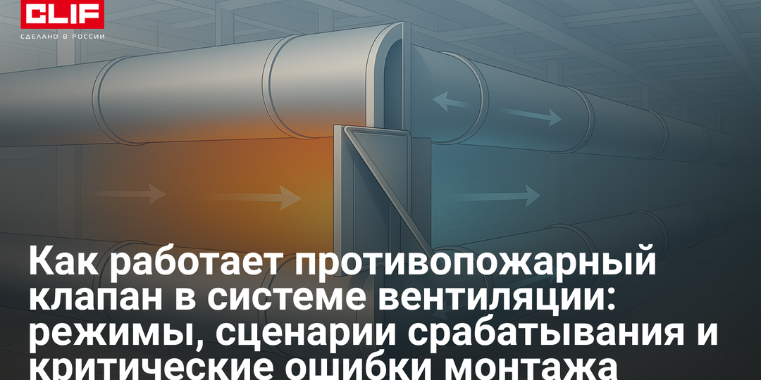Как работает противопожарный клапан в системе вентиляции: режимы, сценарии срабатывания и критические ошибки монтажа
