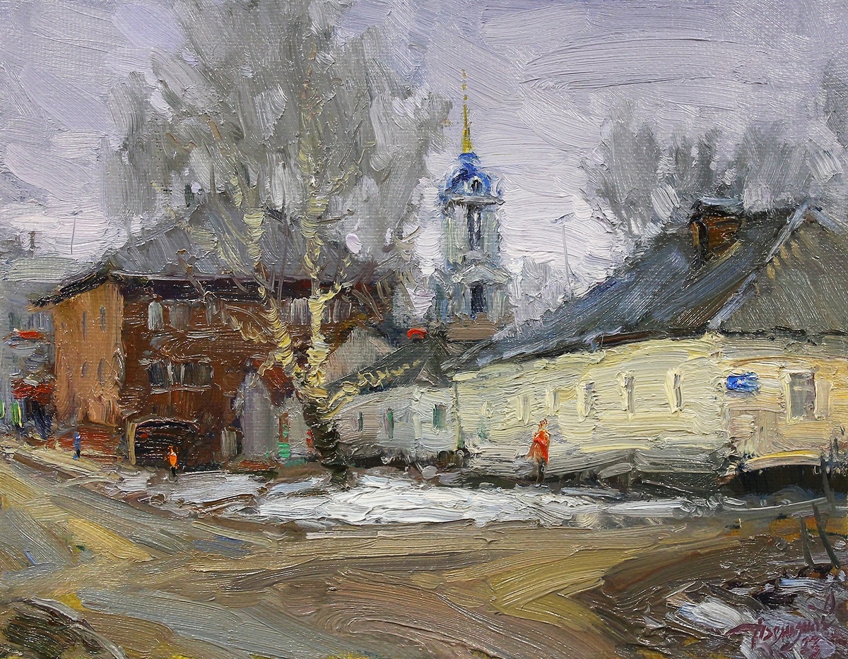 «В ожидании солнца», холст, масло, 35 × 45, 2023 г.