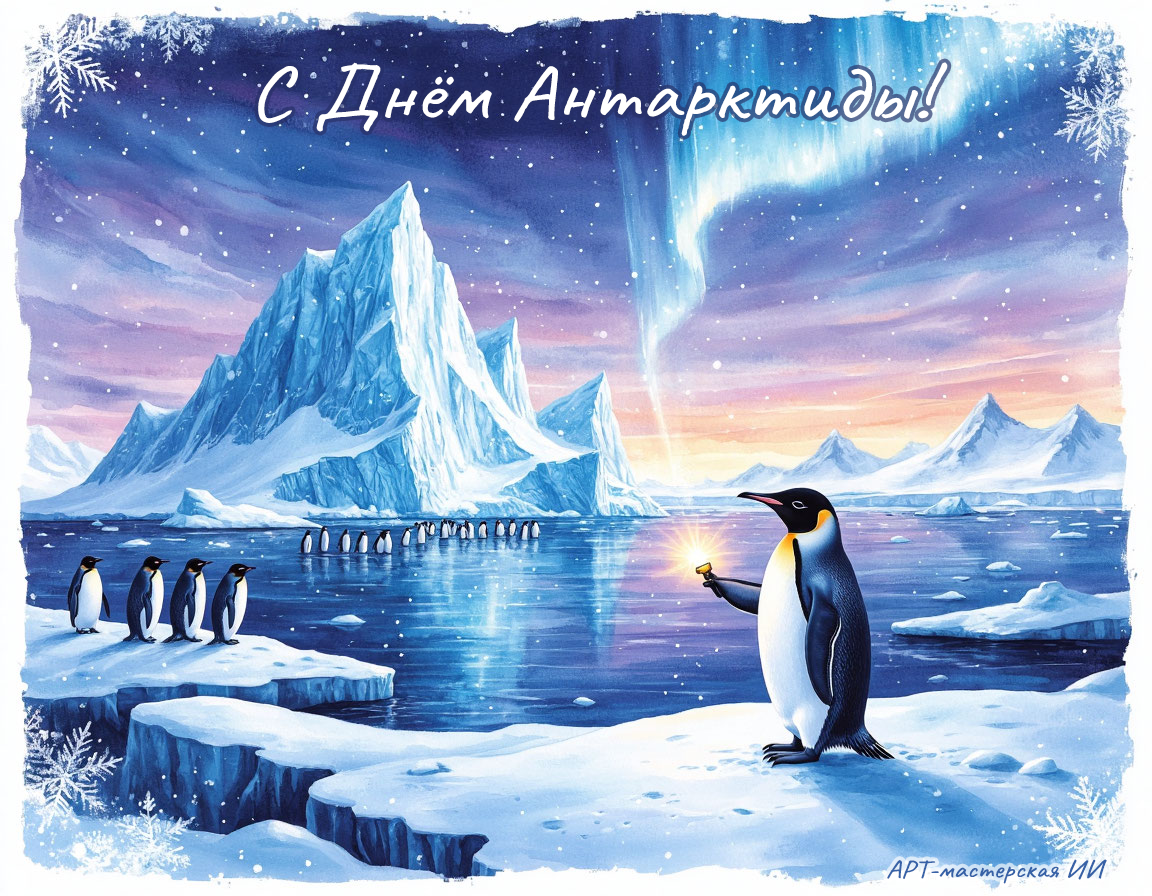 Открытки из серии “Волшебный декабрь”. Автор — АРТ-мастерская ИИ