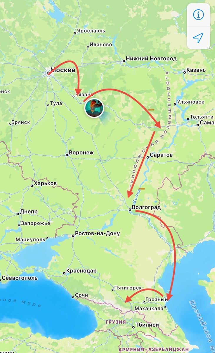 Схема моего маршрута