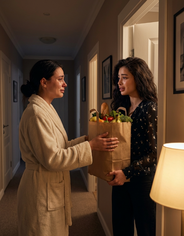 Соседка постучала в дверь в три ночи и сказала: "Возьми это" — а когда я открыла пакет, не смогла сдержать слёз