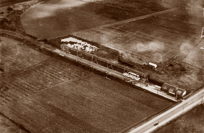 Испытательный полигон для железнодорожных самолетов имени Джорджа Бенни, Милнгейви, Нью-Килпатрик, Данбартоншир, Шотландия, 1930 год.