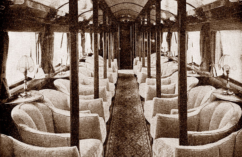 Внутренний вид салона Railplane