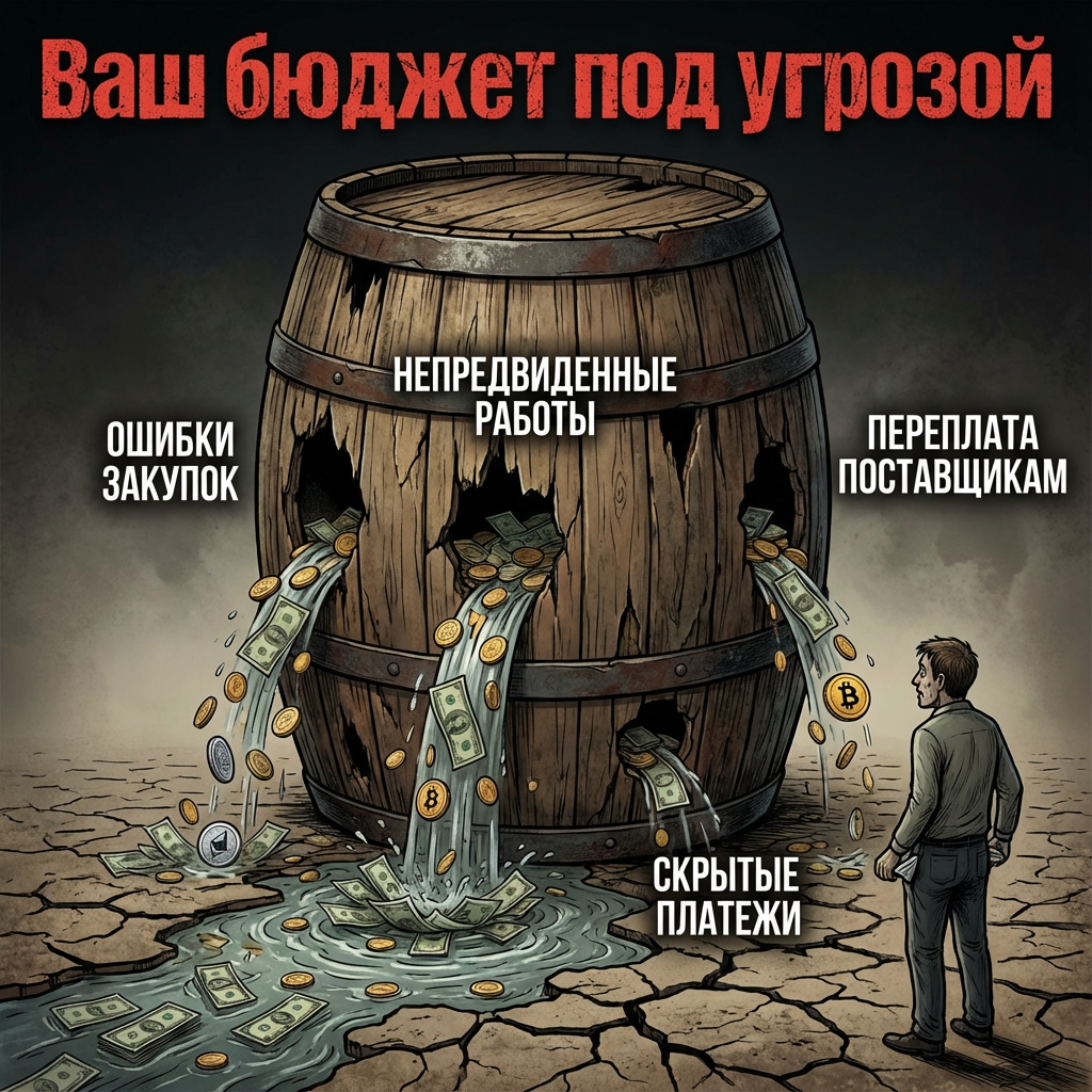 Бесконтрольное расходование средств при самостоятельном видении проекта