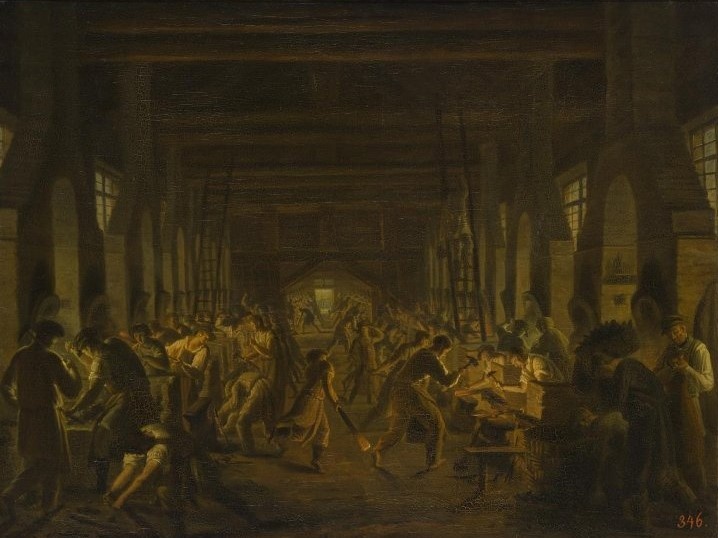 Никола де Куртейль. Интерьер Сестрорецкого завода. Первая половина XIX в. ГЭ.