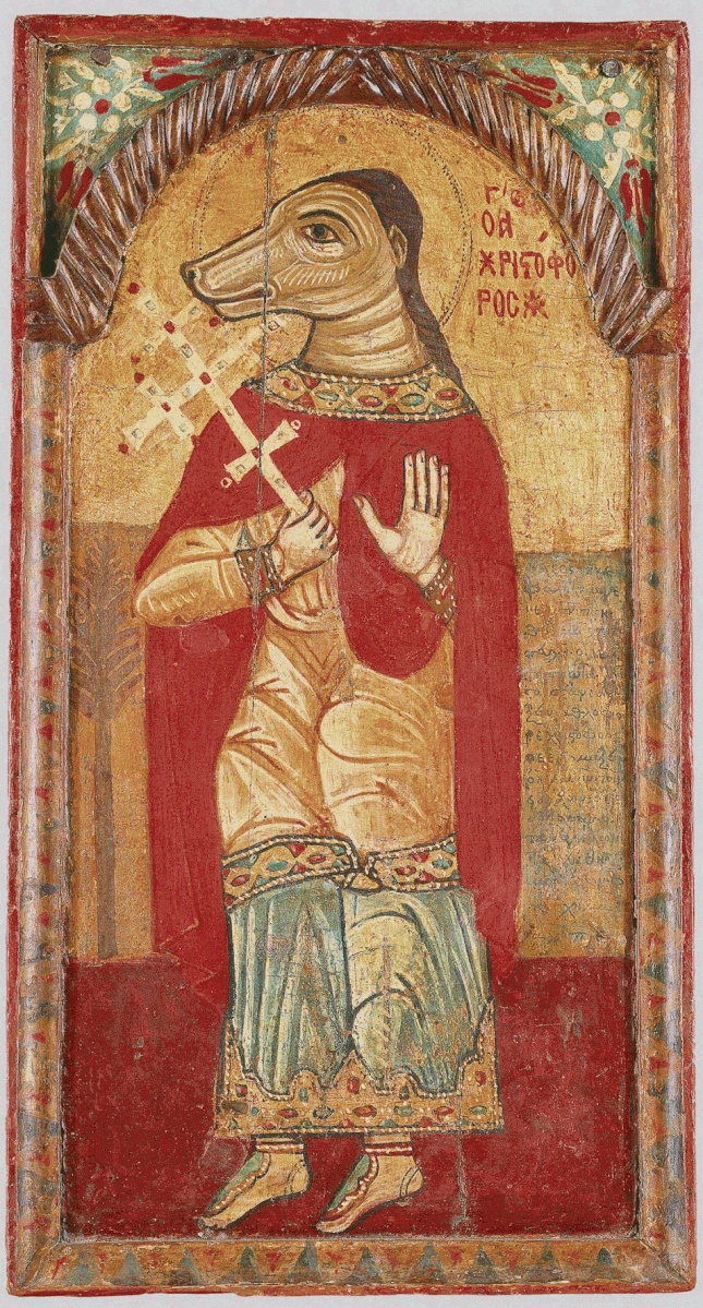Греческая икона святого Христофора