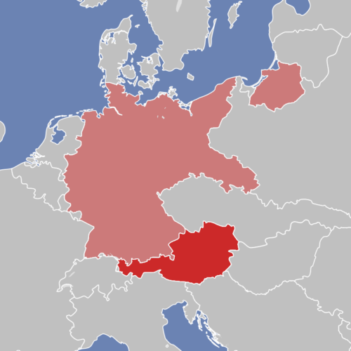 Территория Австрии и Германии на 12 марта 1938 г.
