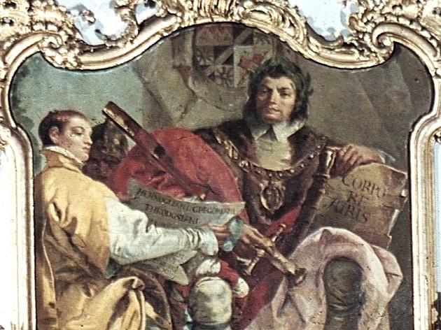 Император Юстиниан сотоварищи свел воедино разнокалиберные законы, изданные в разное время разными римскими императорами, и в дополнение разработал свой собственный кодекс. Плодами этого титанического труда до сих пор пользуются как в Европе, так и в России (фрагмент фрески Джандоменико Тьеполо с сайта Wikipedia)