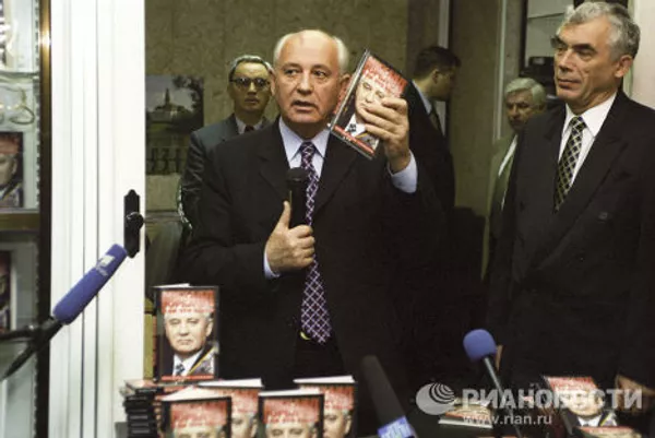 Экс-президент СССР Михаил Сергеевич Горбачев на презентации своей книги "Как это было: объединение Германии".