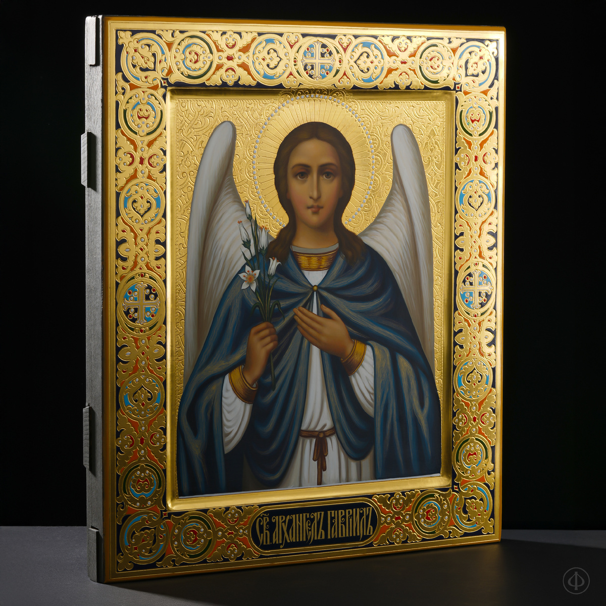 Икона ручной работы - Архангел Гавриил (поясная)