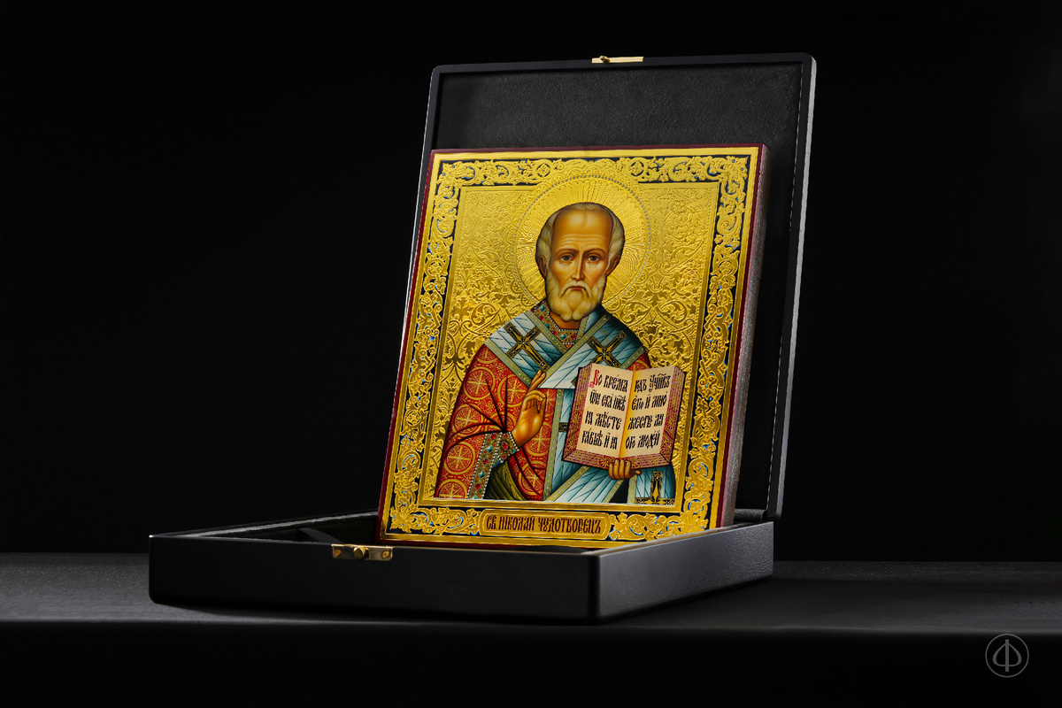 Икона ручной работы - Святитель Николай Чудотворец 