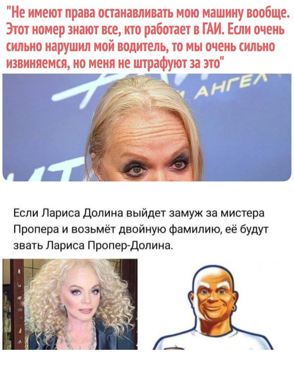 В соцсетях стали делать мемы с Ларисой Долиной. Народное творчество