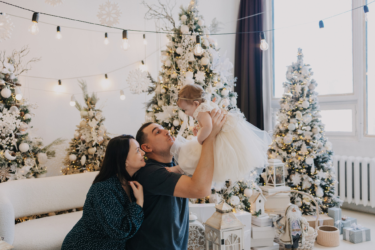 Новогодняя фотография ребенка