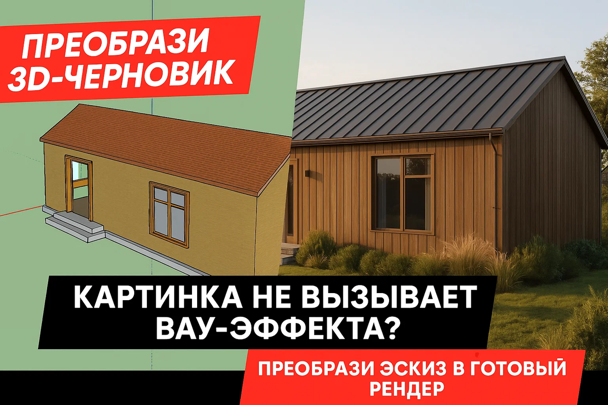 Создать по-настоящему продающий визуал для real-estate можно даже из самой простой 3D-зарисовки.