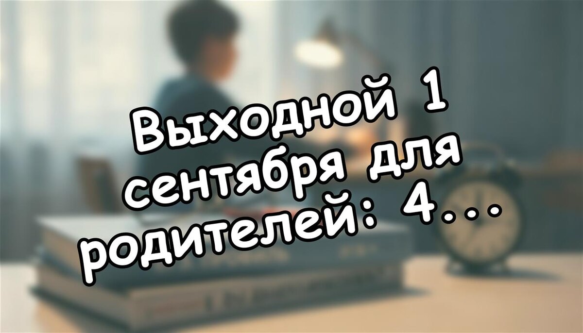 Выходной 1 сентября для родителей: 4 рабочих варианта по закону (Источник: Яндекс Картинки)
