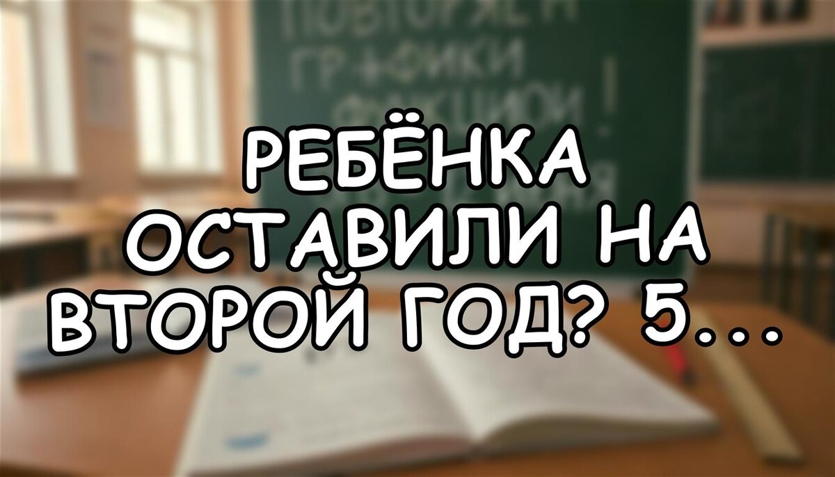 Ребёнка оставили на второй год? 5 шагов к спасению в 2026 ✅ (Источник: Яндекс Картинки)