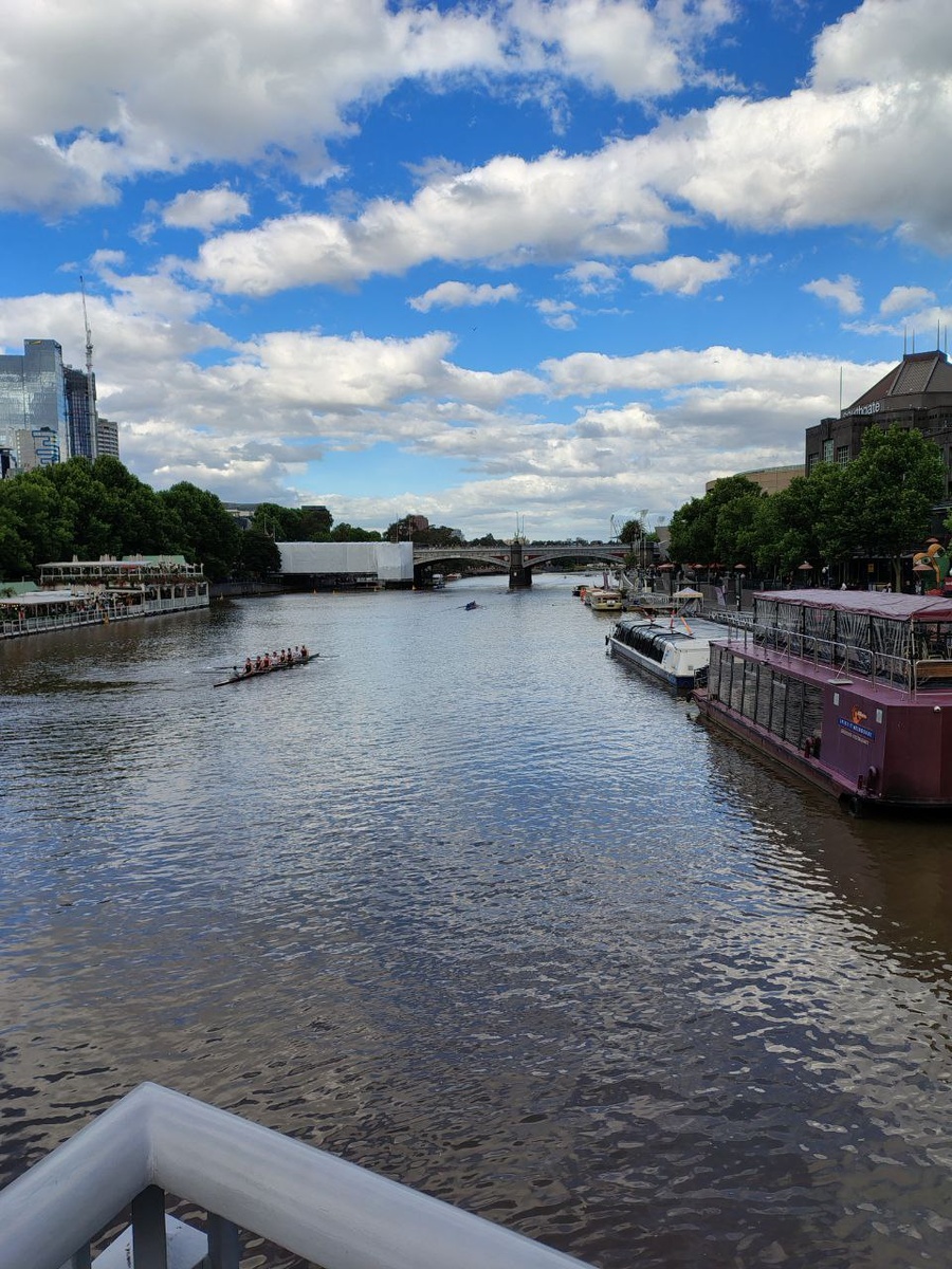 До залива далековато от нашего дома, а вот река Ярра совсем рядом.