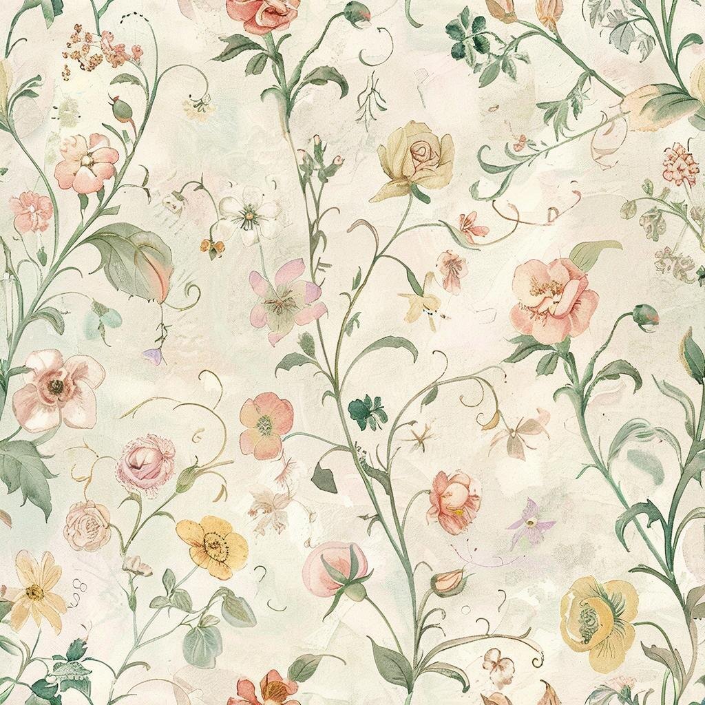 Цветочный орнамент в стиле прованс 