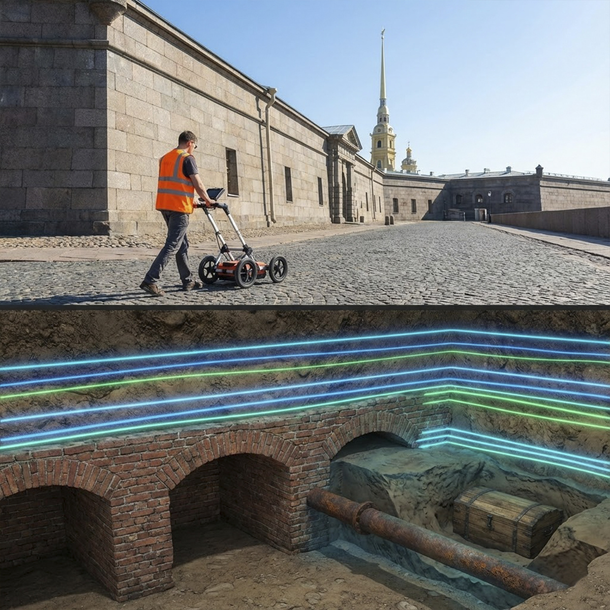 Как георадар находит клады и трубы сквозь асфальт