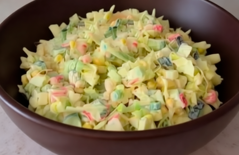 Два салата из крабовых палочек