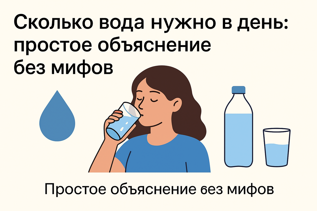 Девушка пьет воду