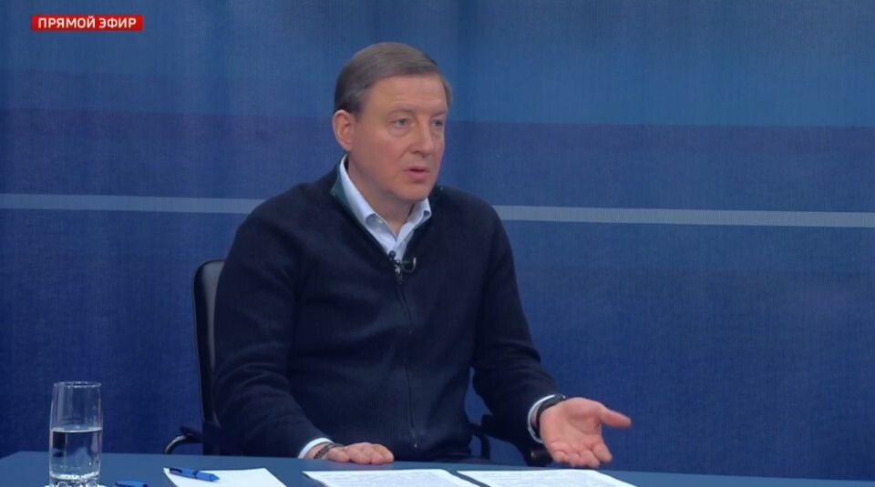    Андрей Турчак на "Прямой линии", 11 декабря 2025. Источник: кадр трансляции