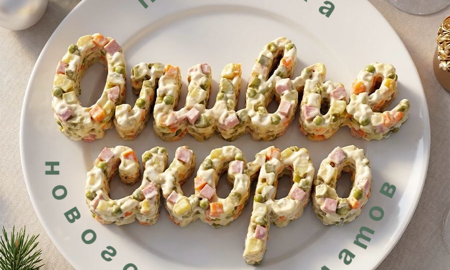 Подборка новогодних салатов без майонеза