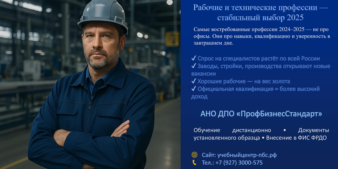 Что выбирают взрослые и зрелые люди, когда хотят стабильность? Рабочие и технические профессии в 2025 году: что нового и какое у них будущее