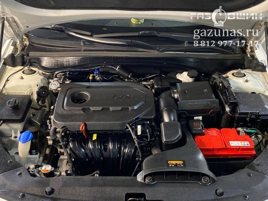 Установка ГБО на Kia Optima IV (JF) (рестайл) (седан) 2.4GDi (188л.с.) 2018 г.в. на G4KJ переоборудован для использования в качестве моторного топлива сжиженного нефтяного газа (пропан-бутан)