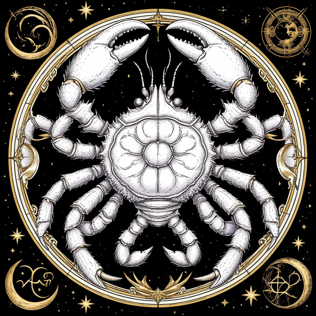 Знак зодиака Рак. Новый год 2026. Изображение сгенерировано ИИ шедеврум