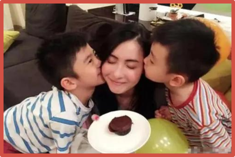 Актриса Сесилия Чунг с детьми.