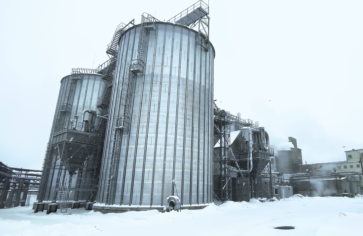 Работа эленватора зимой ❄