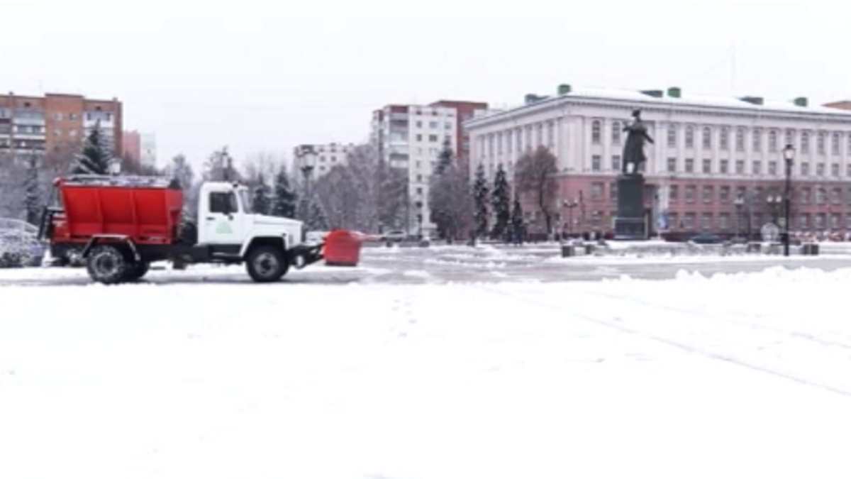    В Курске и области на 10-й день зимы выпал снег