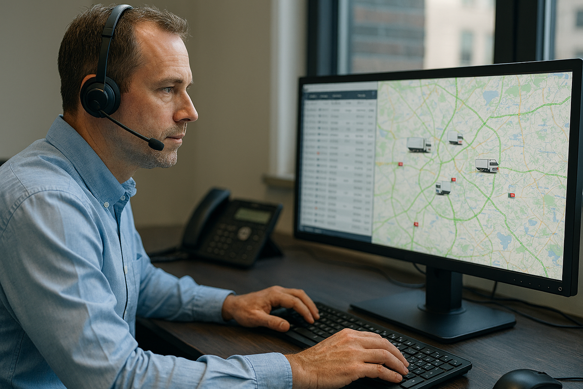 Оператор логистики за работой