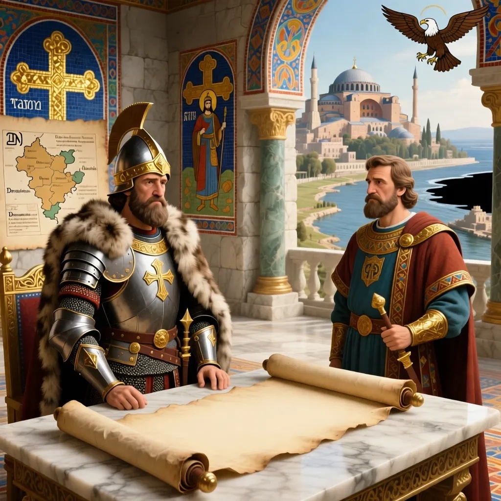 Святослав и византийский император Иоанн Цимисхий 