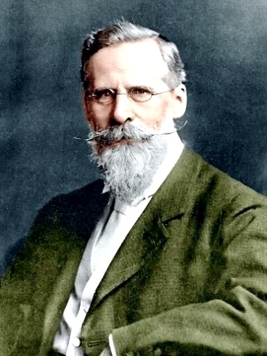 Уильям Крукс. Оригинал — чёрно‑белое фото XIX века; цвет добавлен нейросетью GigaChat