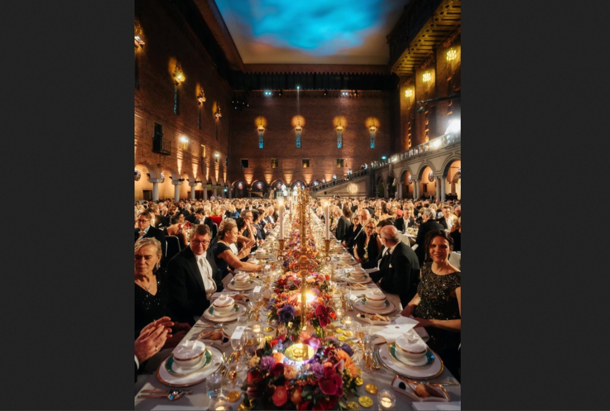 Нобелевский банкет 2025 года. Фото из открытого источника в Яндексе