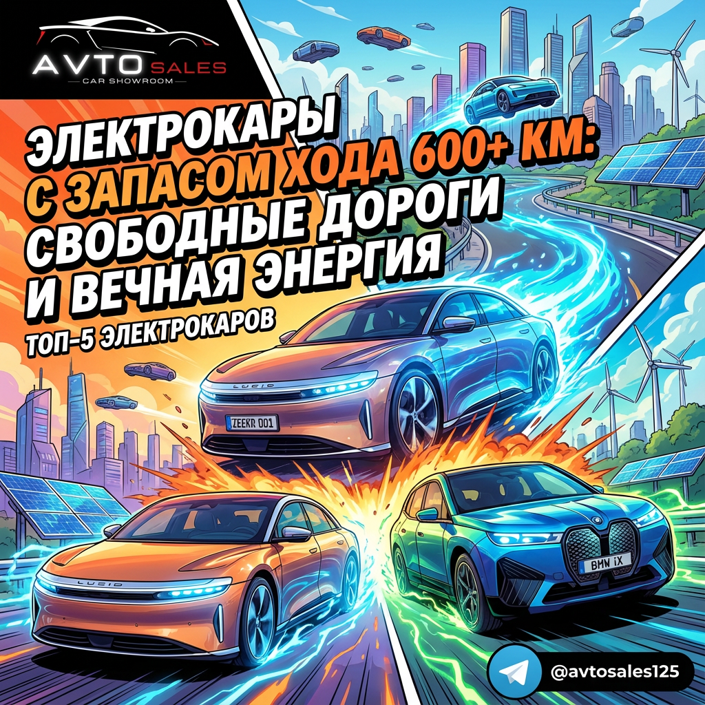    Электрокары 600 км: Топ моделей для долгих поездок без забот о зарядке Авто Сейлс