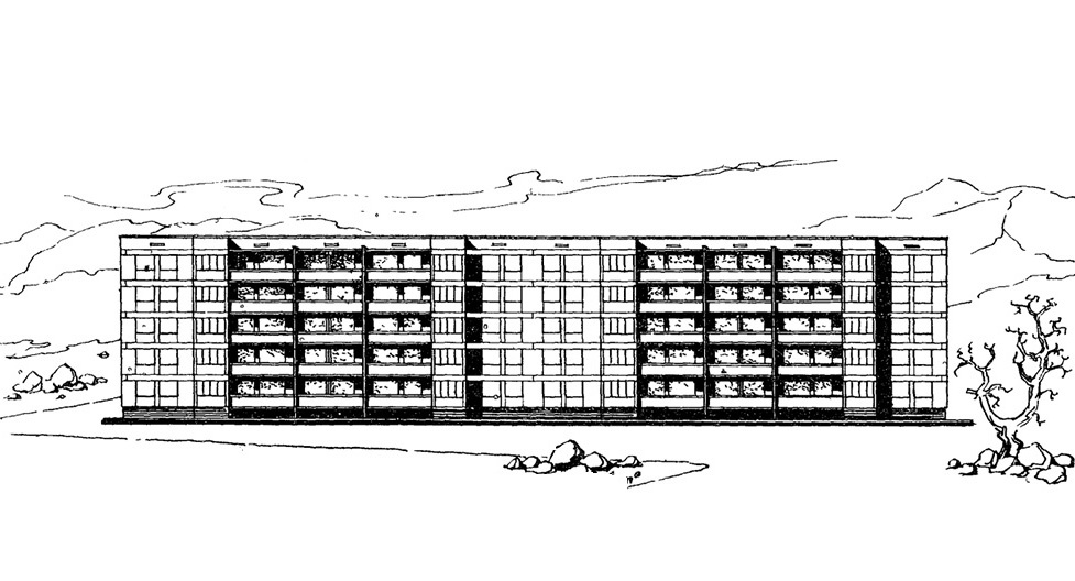 Внешний фасад панельного дома по проекту 111-144-1с. Источник: ВЦИС