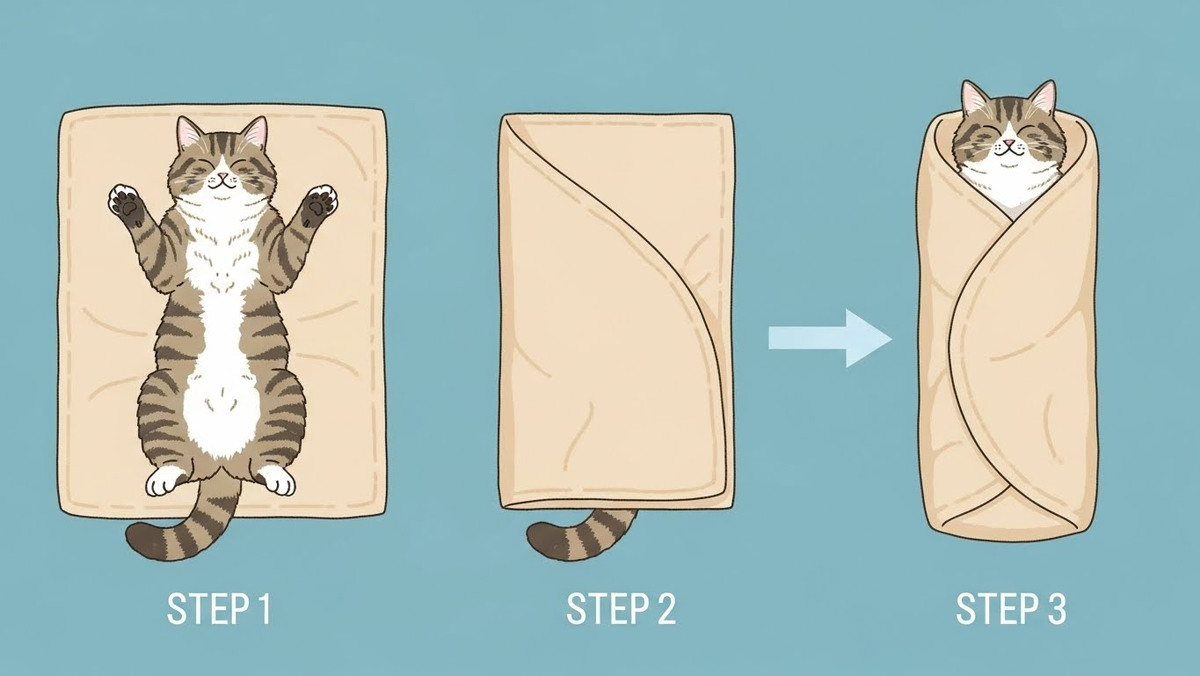 Метод "Буррито" — как давать таблетки коту, если он сопротивляется и царапается