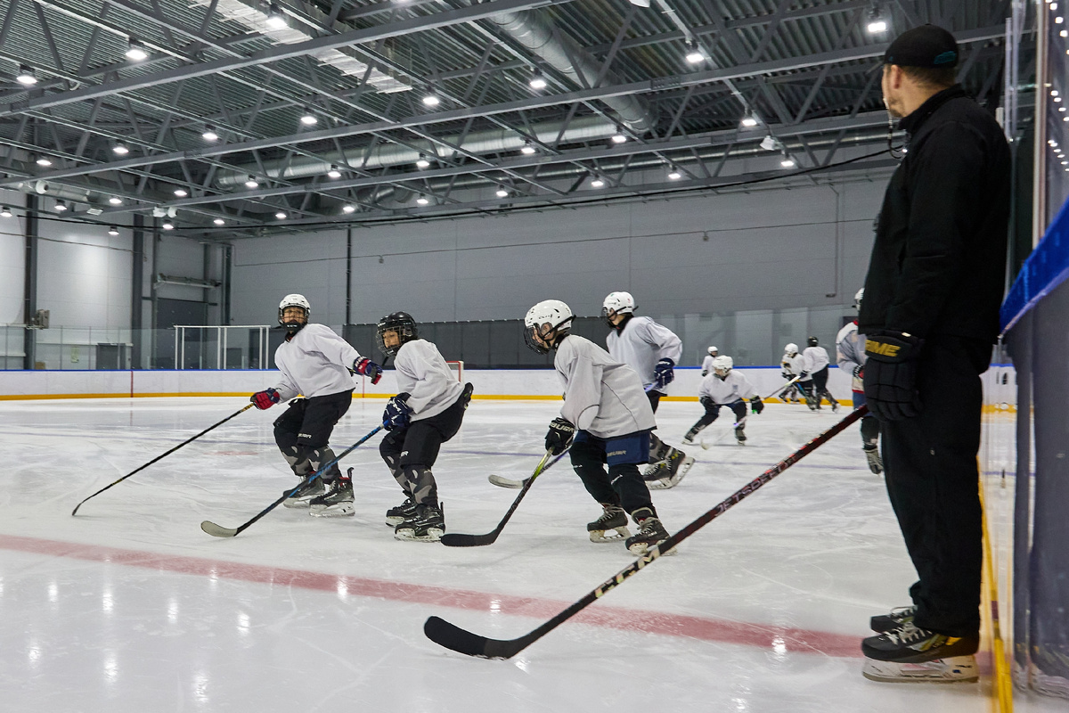 Фотография с тренировки команды 2013 года рождения ХК Армада