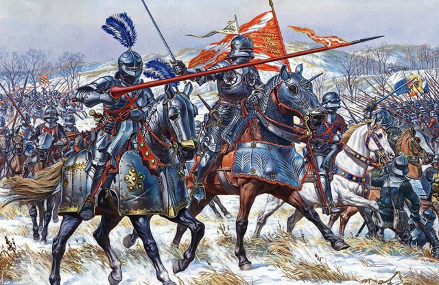 Развитие катафрактариев привело к появлению рыцарской конницы