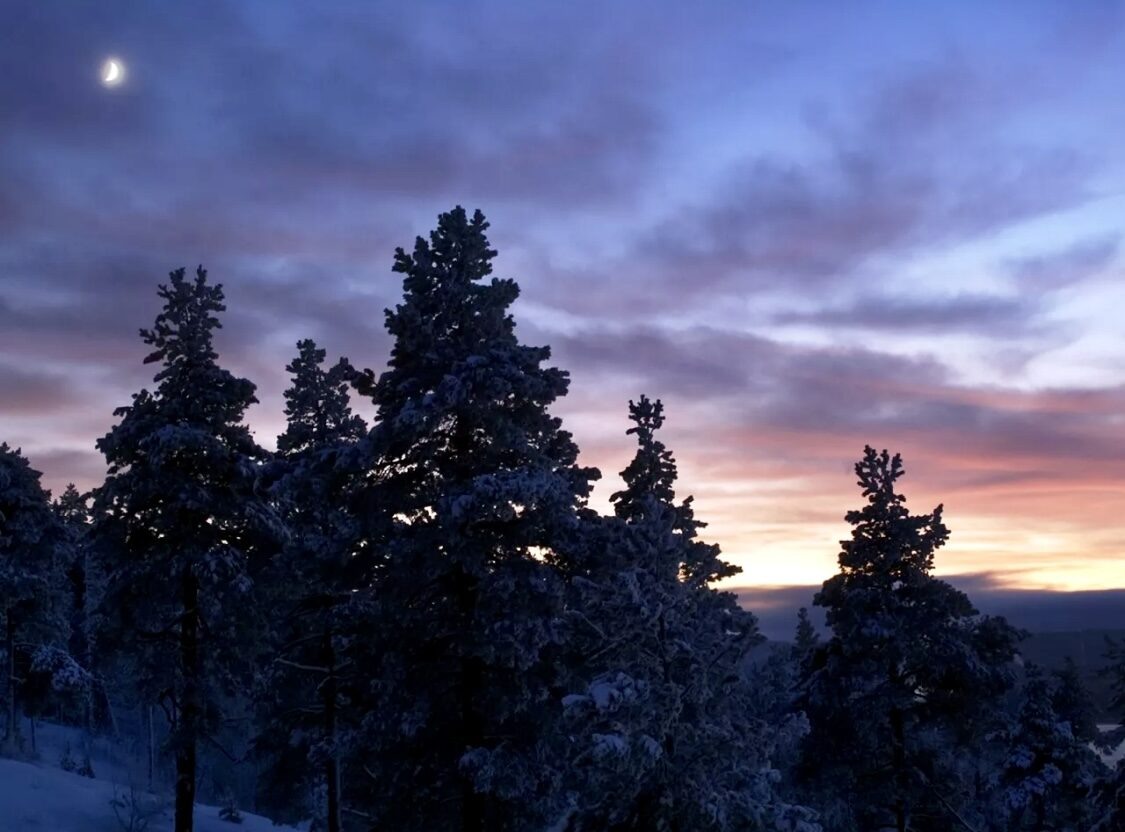 А зимние закаты просто сказочные!